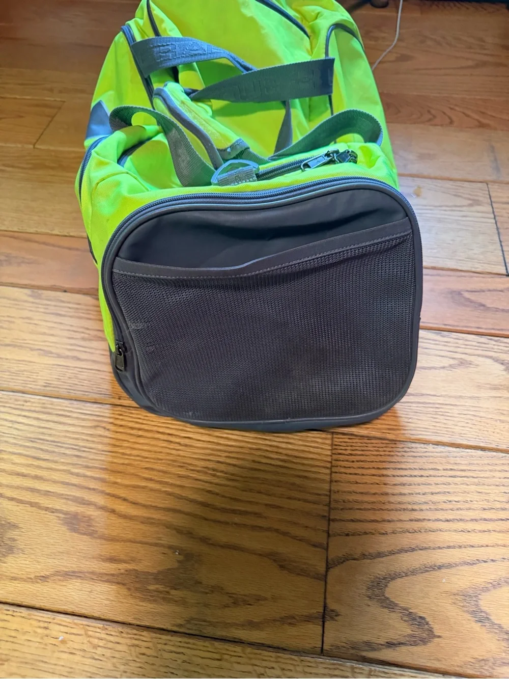 Under Armour Neon Yellow and Gray Duffel Bag